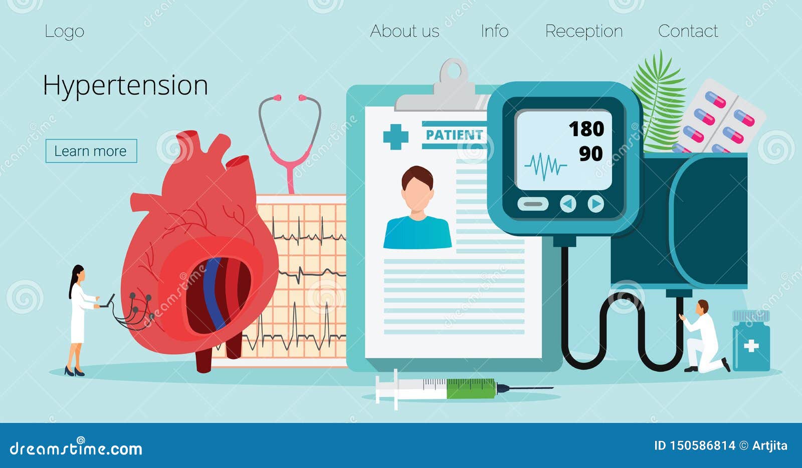 health concept of hypotension and high cholesterol blood pressure