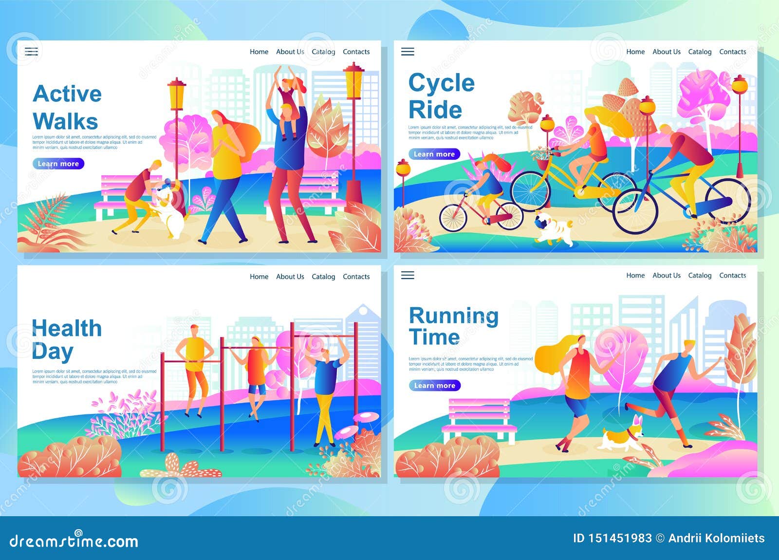 health day concept. web landing page  template