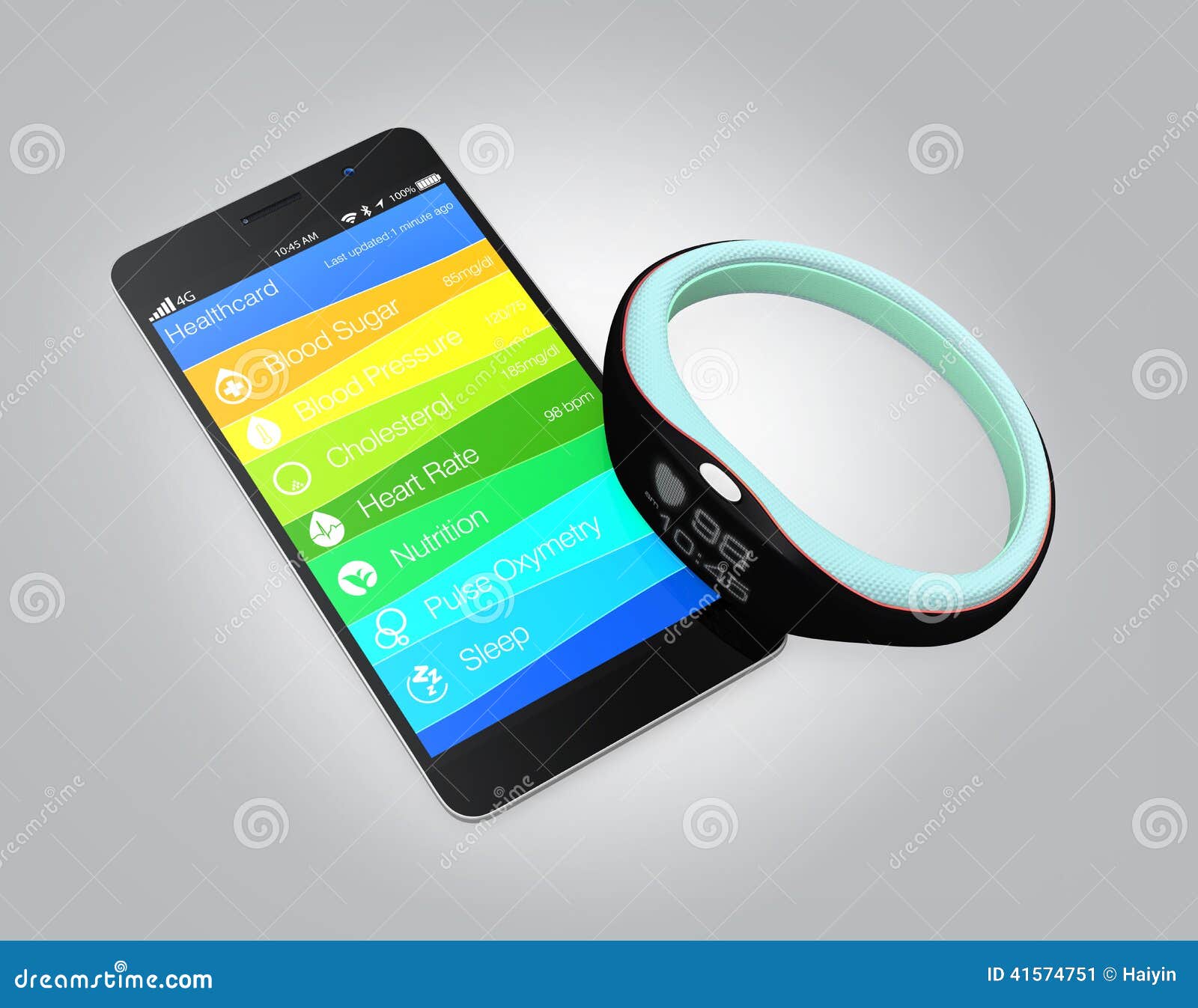 health and fitness information synchronize from smart wristband
