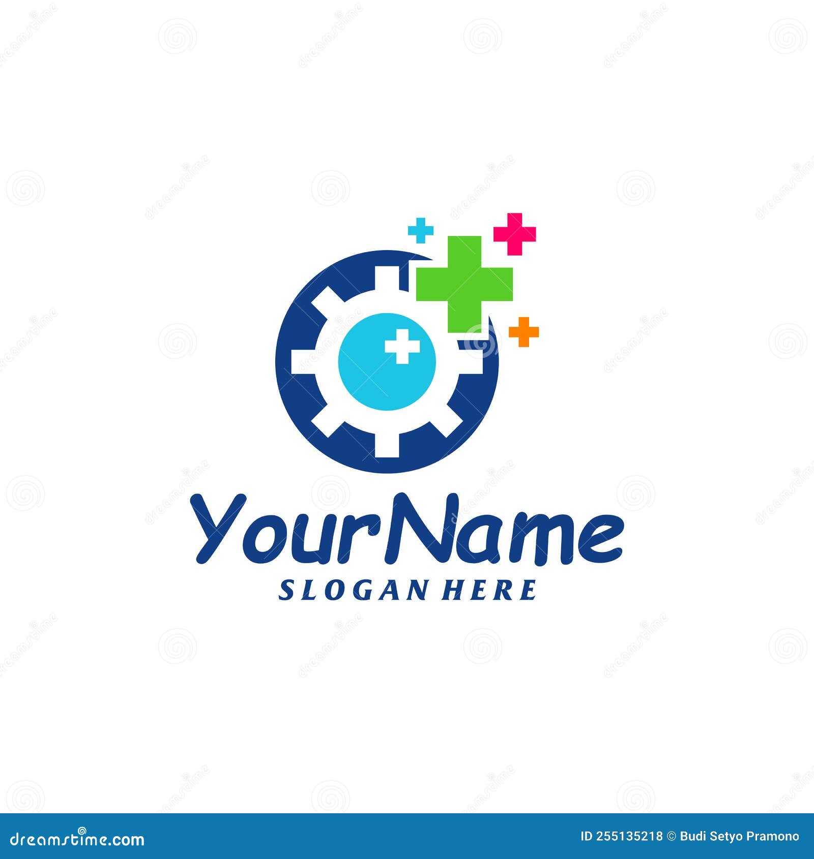 Health Gear Logo Design Template. Health Logo Concept Vector Stock Illustration Illustration