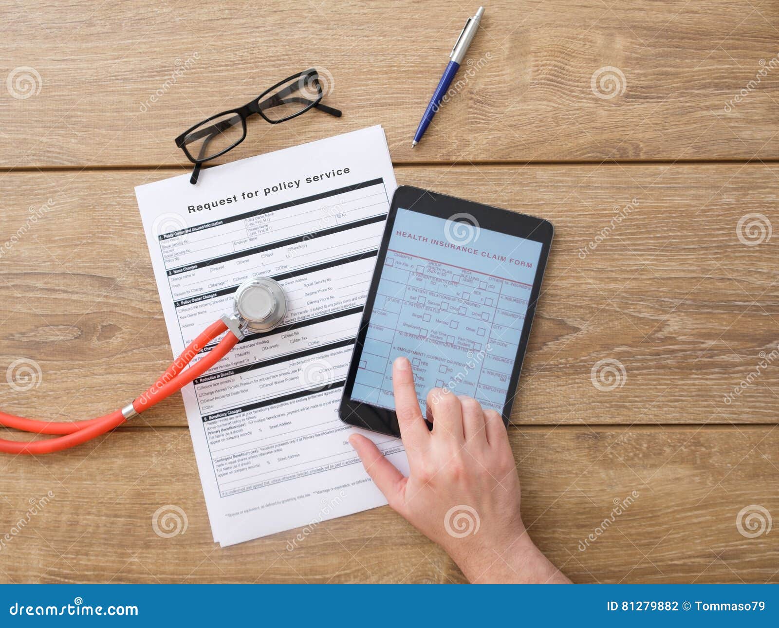 Health Insurance Claim Form Stock Photo Image of life, expenses 81279882