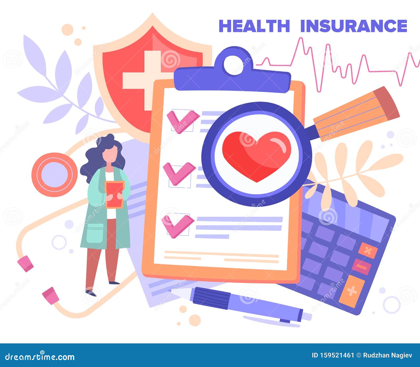 Health Insurance Concept. Healthcare, Finance and Medical Service