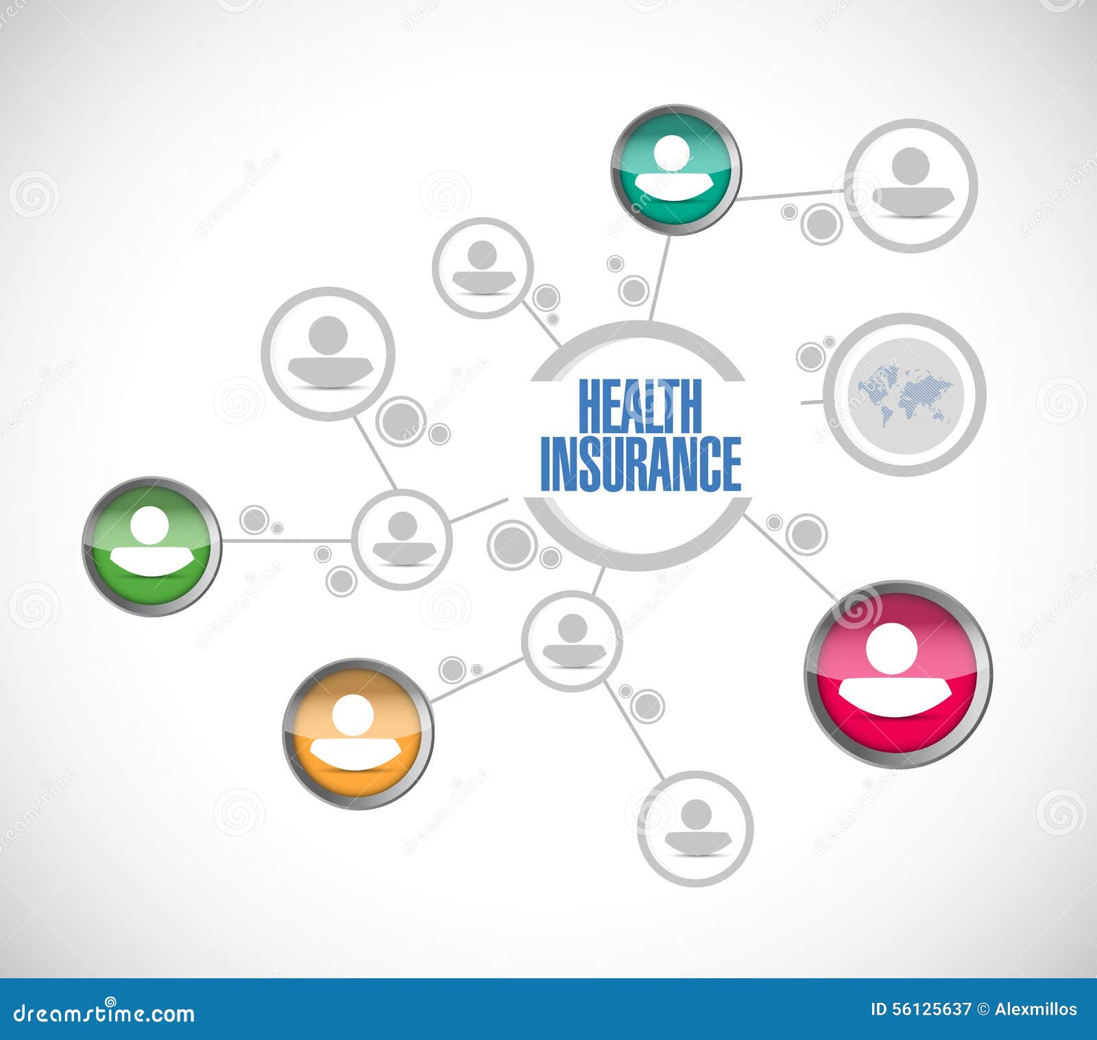 Health Insurance People Diagram Network Stock Illustration  Image: 56125637