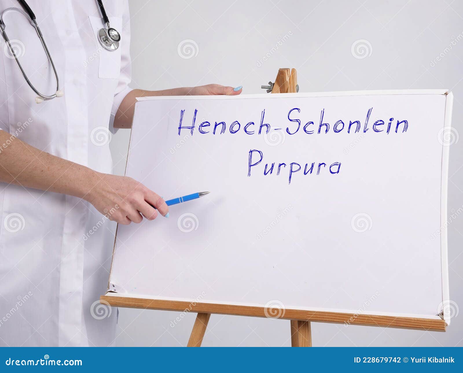 healthcare concept about henoch-schonlein purpura with phrase on the sheet