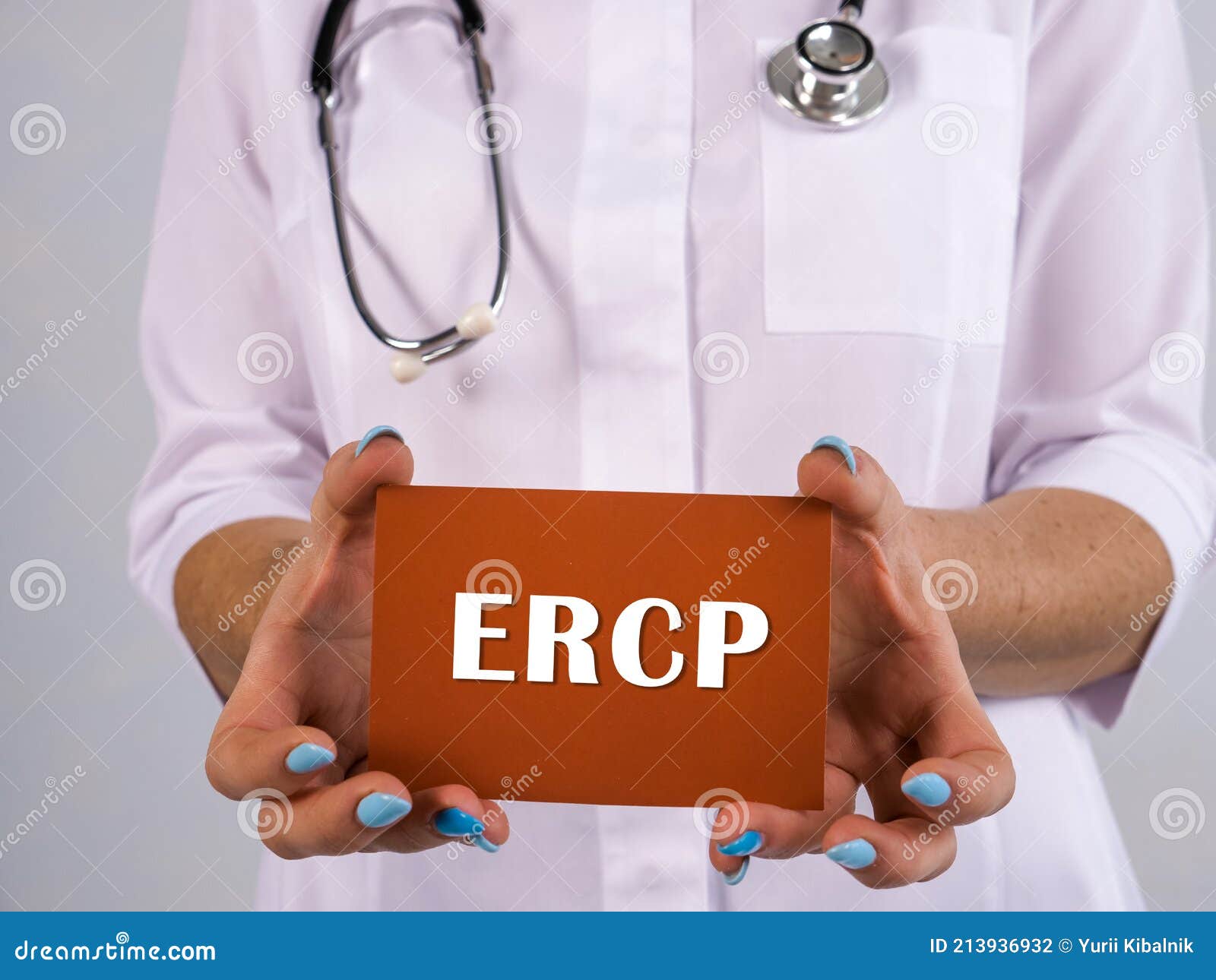 healthcare concept meaning ercp endoscopic retrograde cholangiopancreatogram with phrase on the sheet