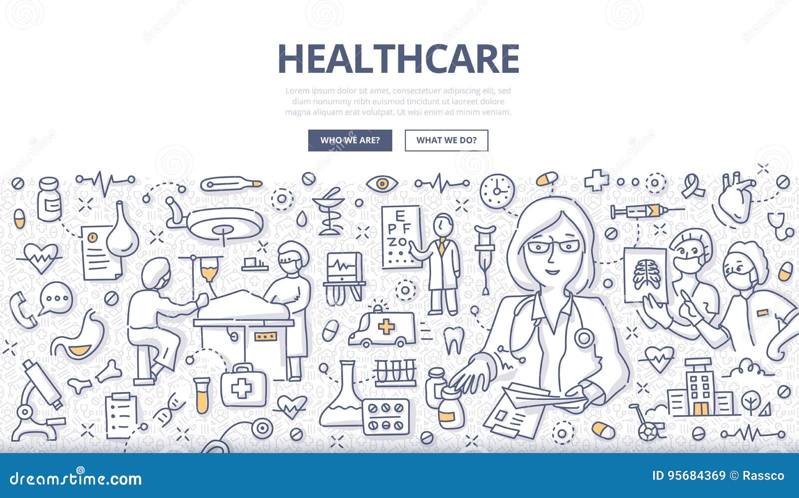 healthcare doodle concept
