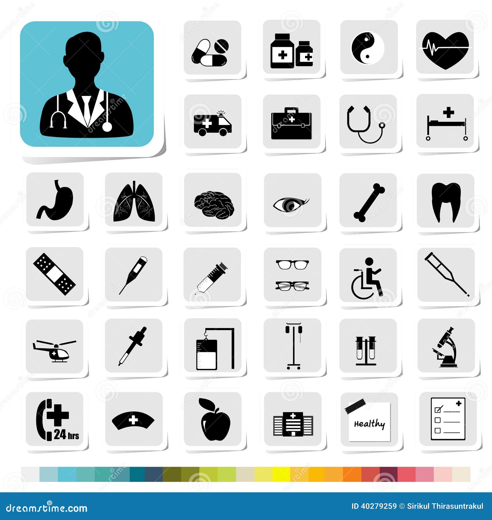 healthcare and medical icon for business category concept