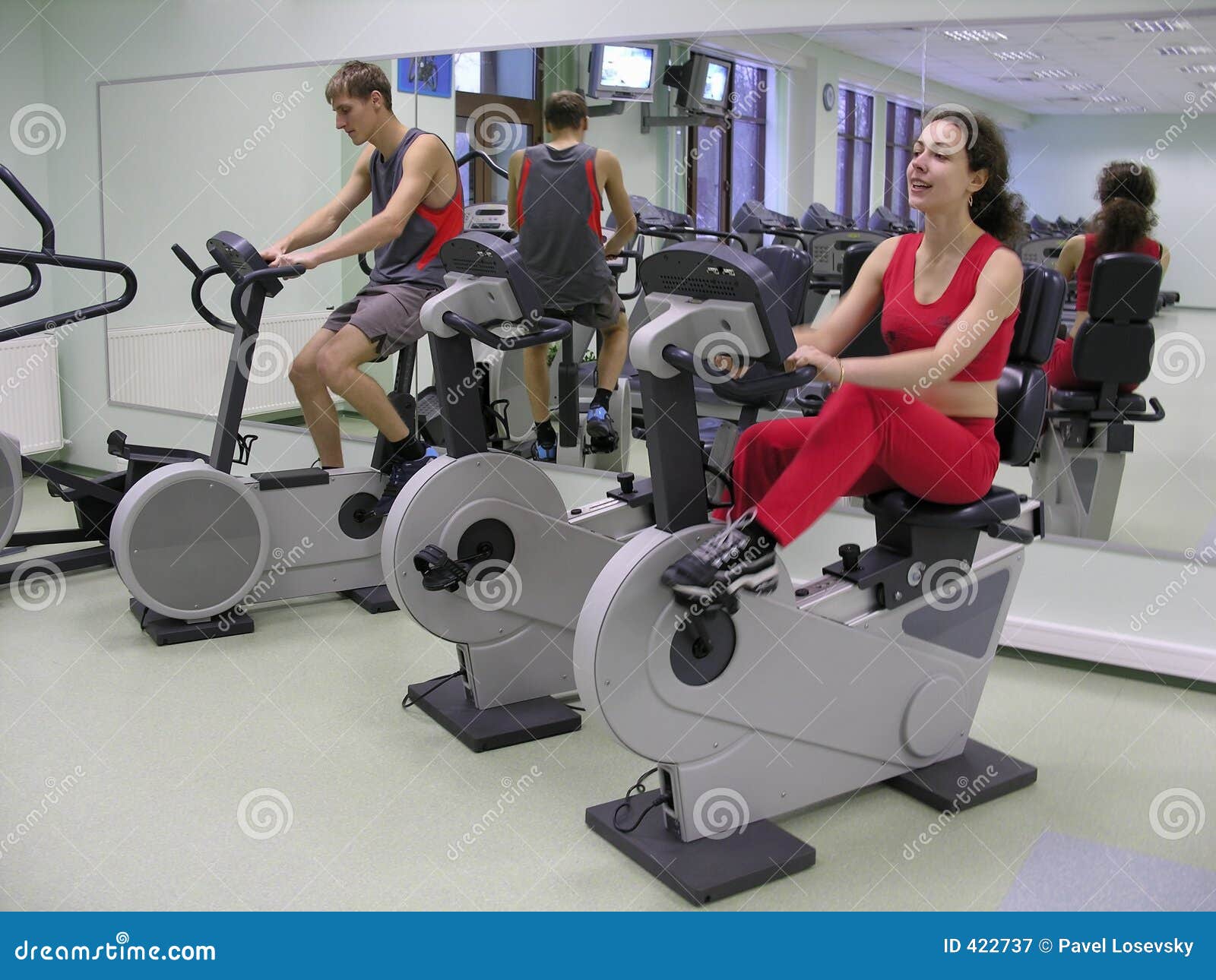 healthclub. boy and girl