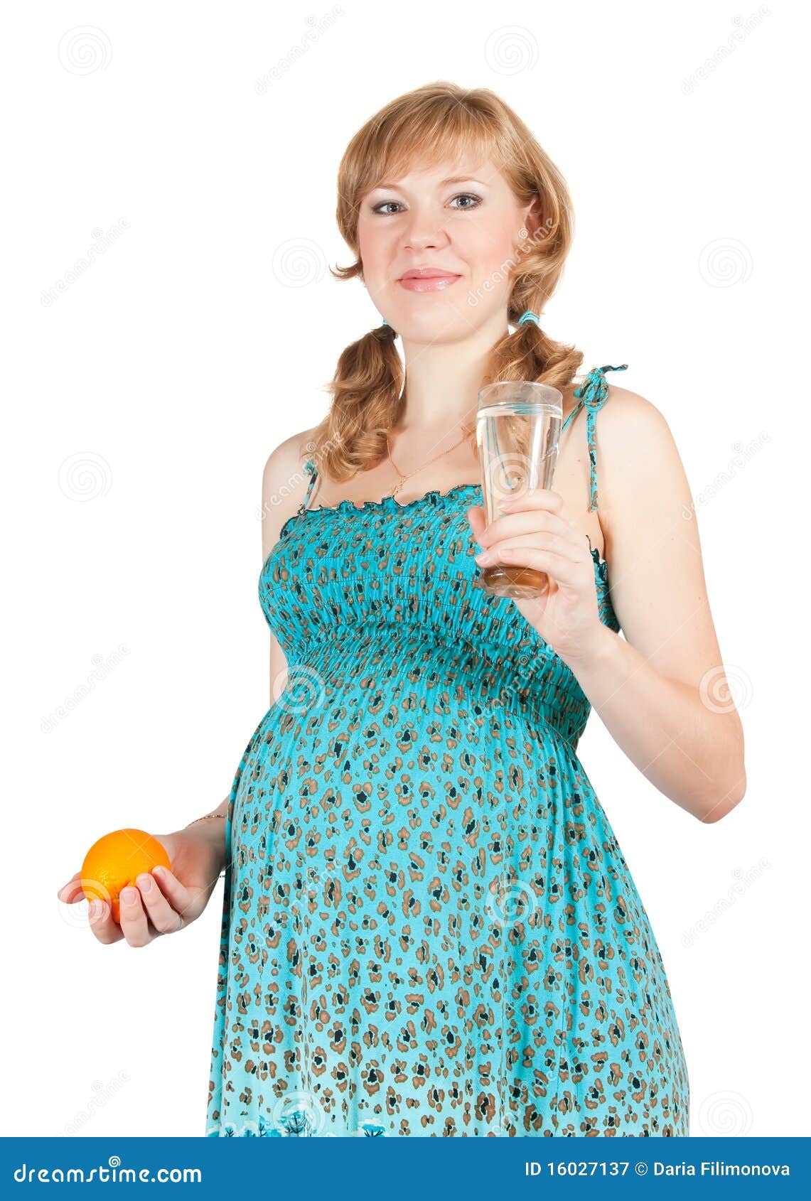 Healthy 8 Months Pregnant Woman Stock Image - Image of female, holding