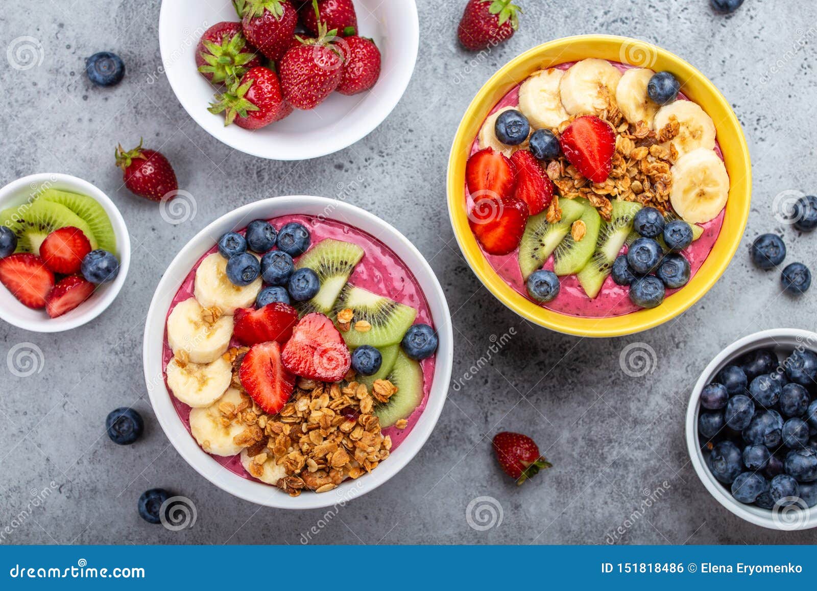 Healthy acai smoothie bowl stock photo. Image of smoothie   20