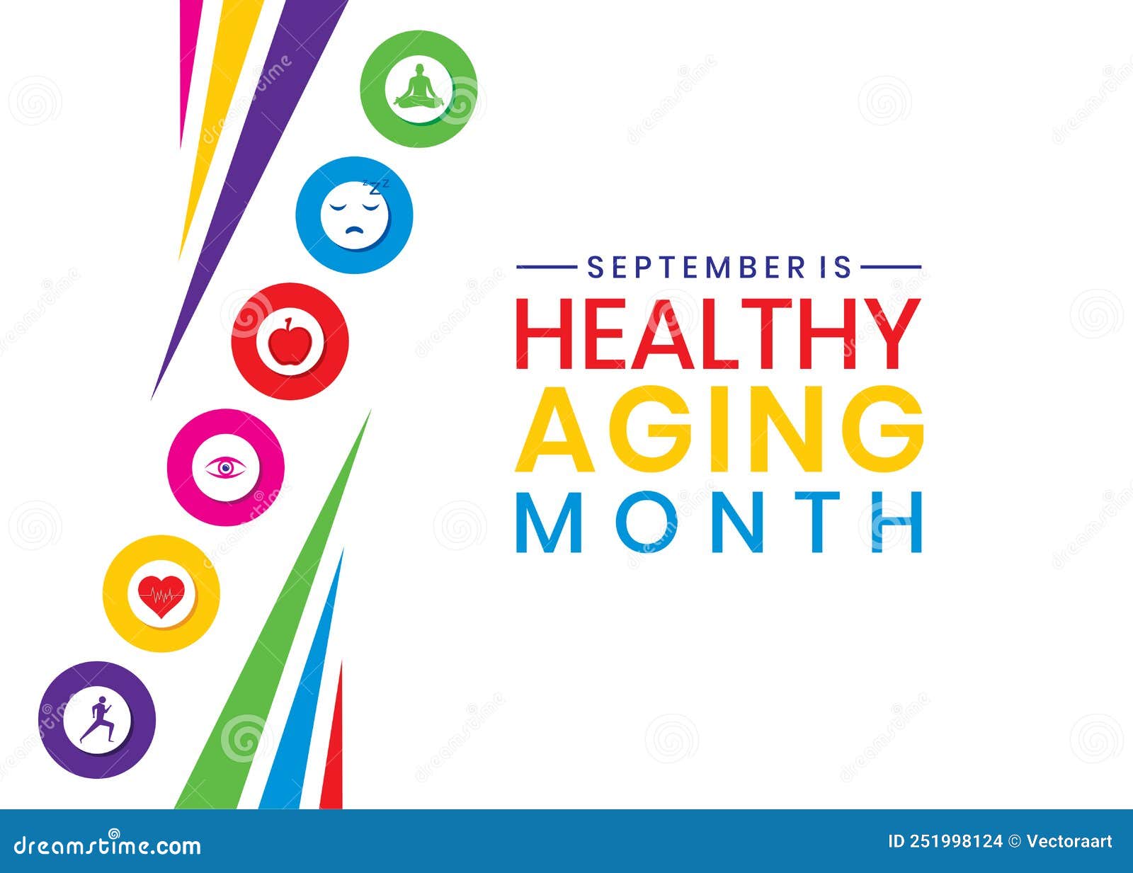 Healthy Aging Month Stock Vector Illustration Of Month 251998124