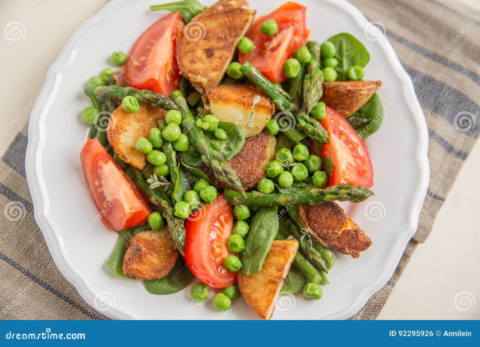 Healthy asparagus salad stock photo. Image of herb, closeup 92295926
