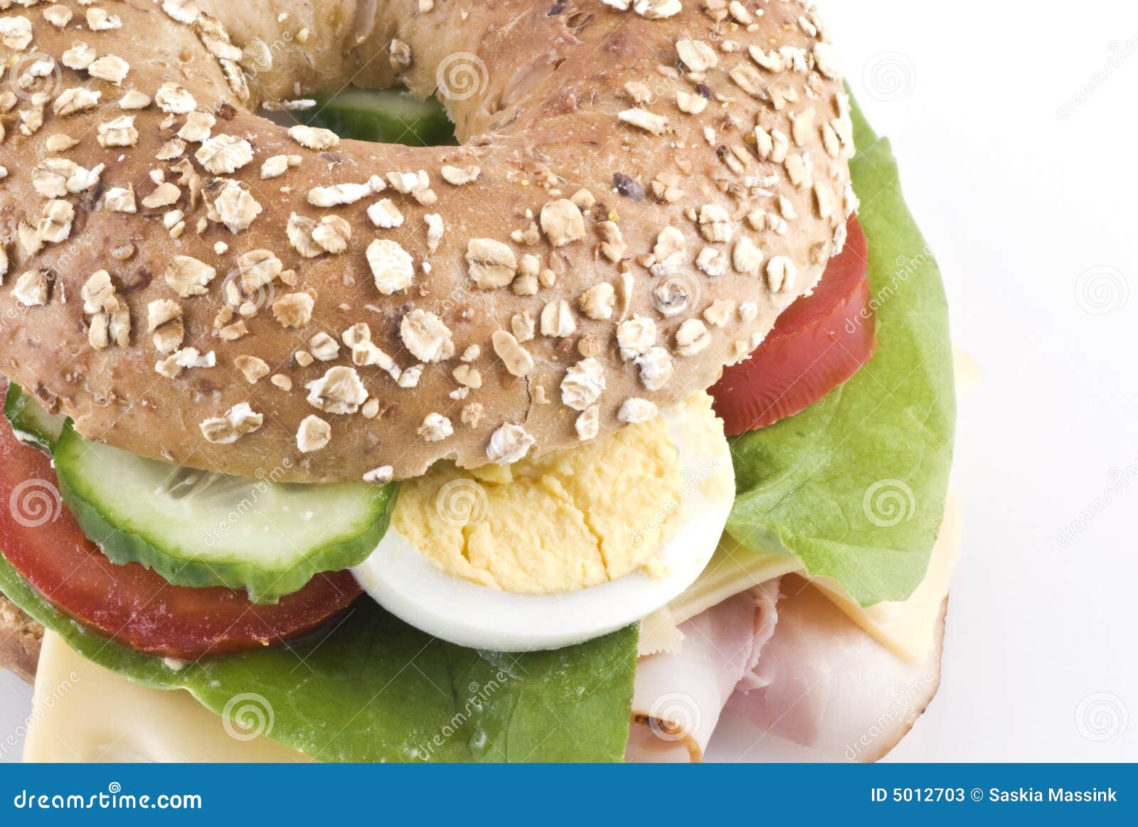 Healthy bagel sandwich. stock image. Image of nutrition 5012703