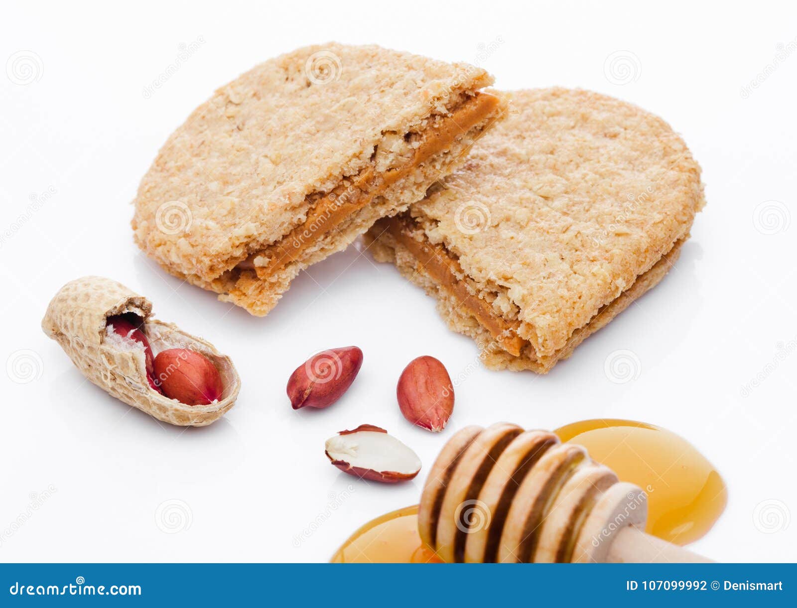 Healthy Bio Breakfast Grain Biscuits with Honey Stock Photo Image of chip, flake 107099992