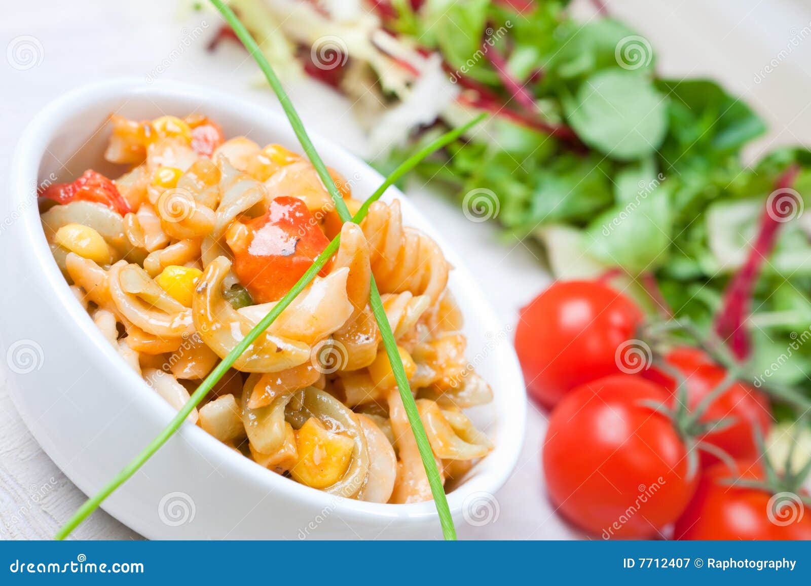 Healthy Bowl of Delicious Pasta Stock Image Image of healthy, eating 7712407