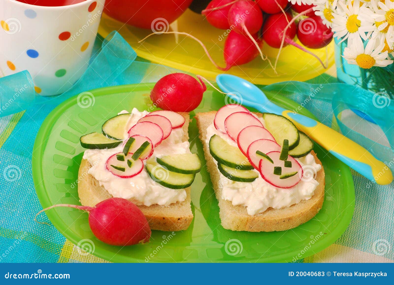 Healthy Breakfast for Child Stock Image - Image of cucumber, healthy