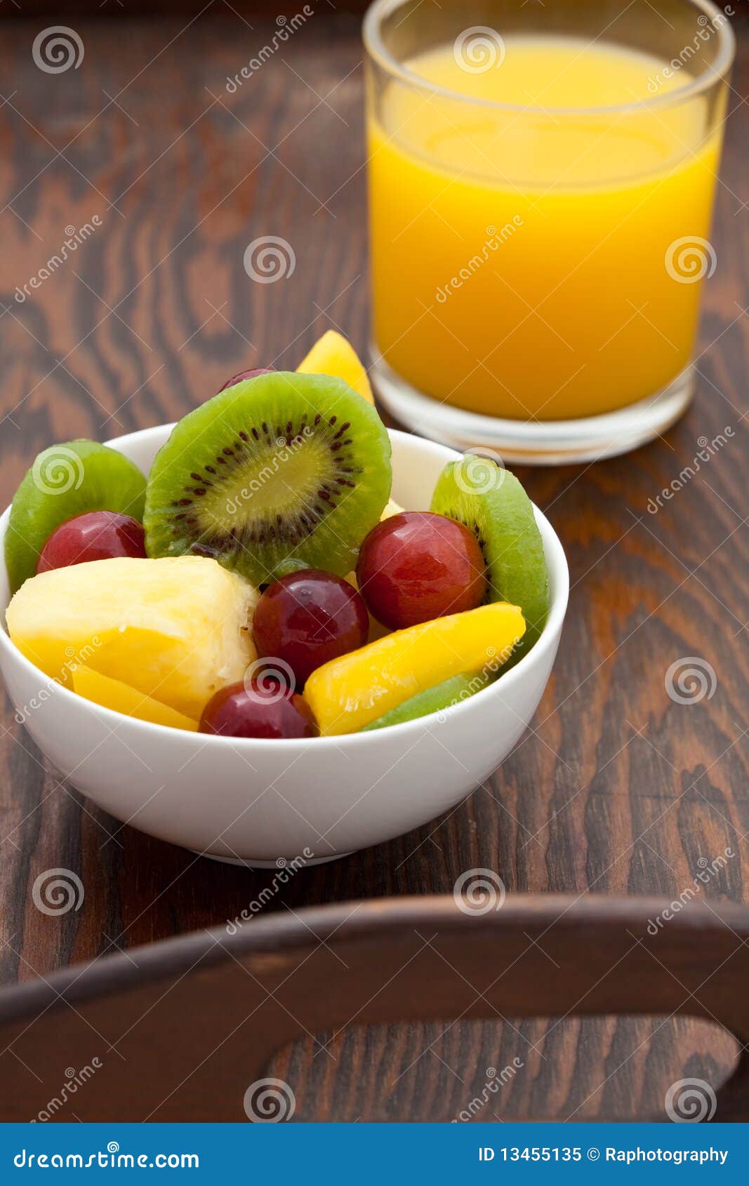 Healthy Breakfast of Fruit Salad and Orange Juice Stock Image Image of salad, breakfast 13455135