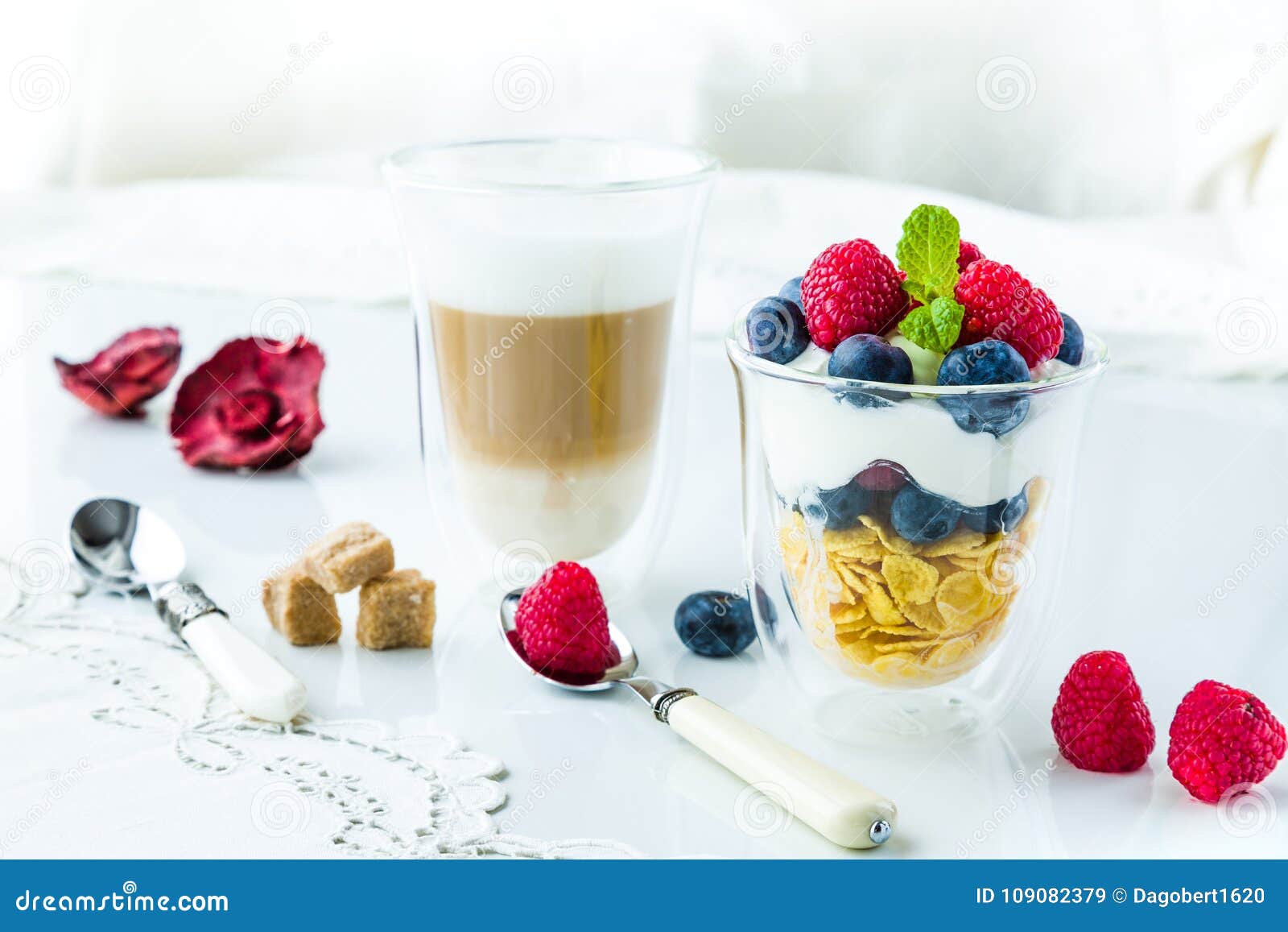 Healthy Breakfast Full of Vitamins and Probiotics Stock Image Image