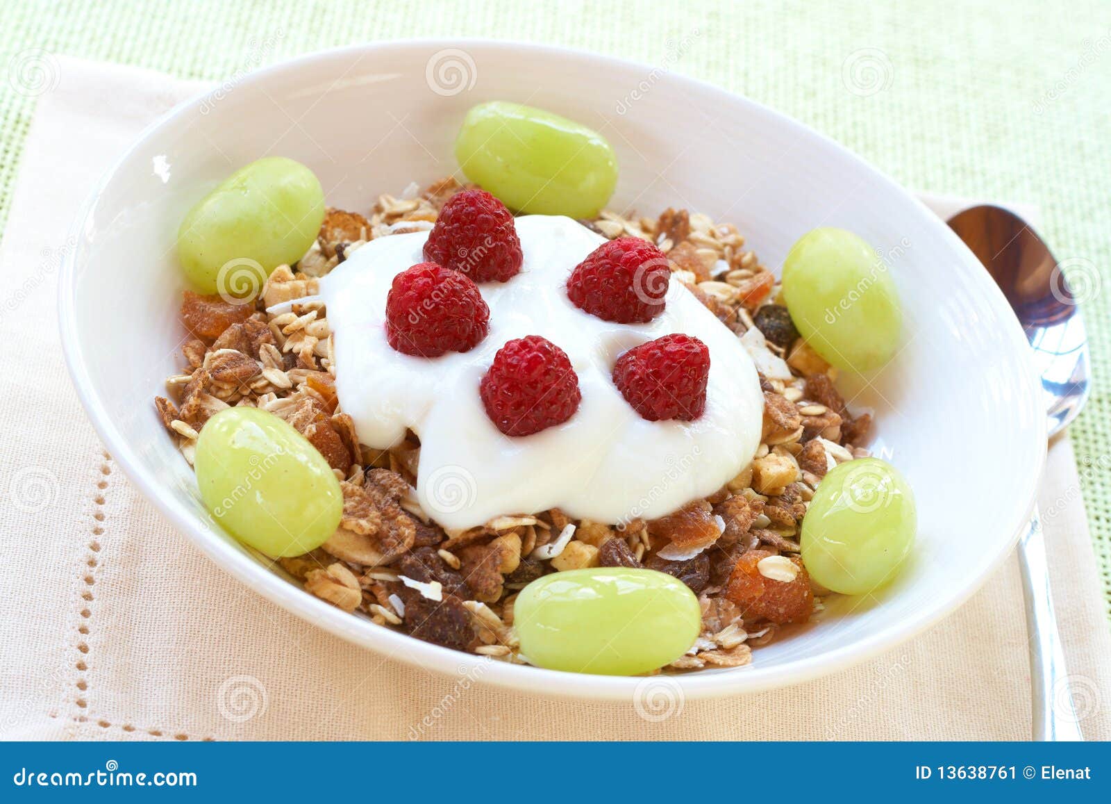 Healthy Breakfast with Muesli, Yoghurt and Berries Stock Image Image