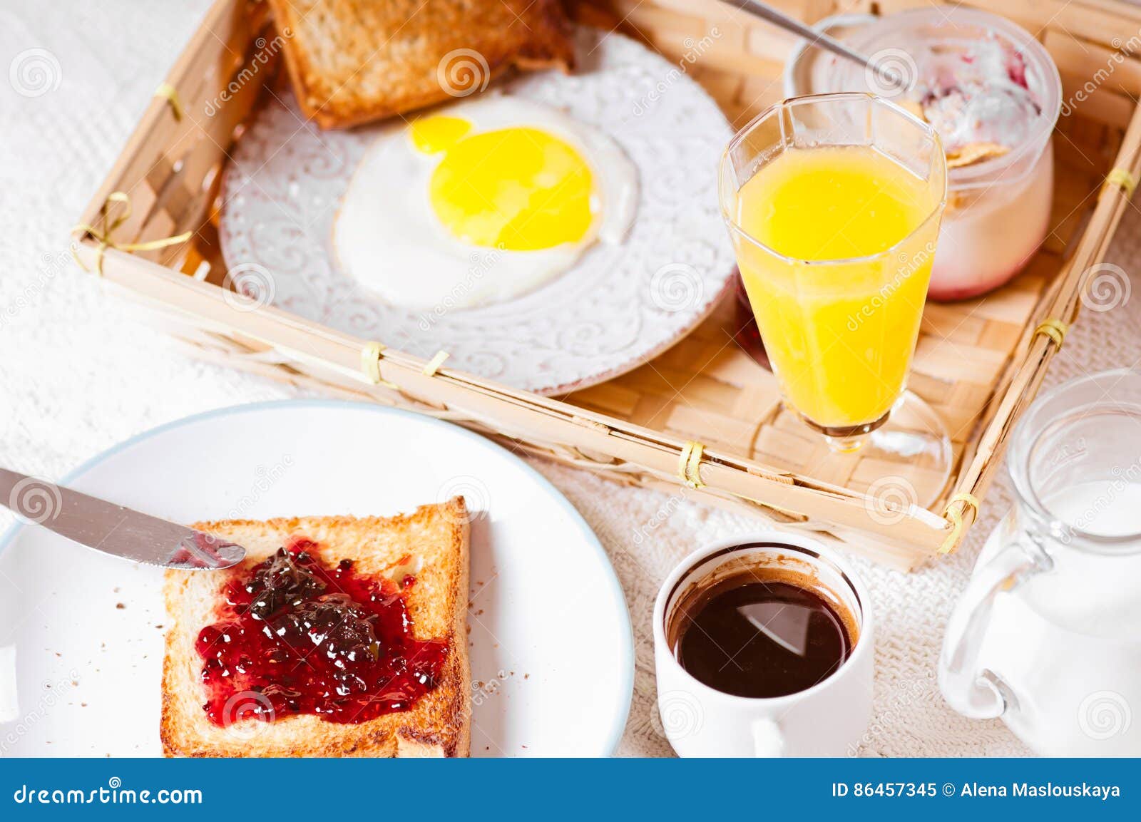 Healthy Breakfast on Wooden Background Stock Image - Image of healthy
