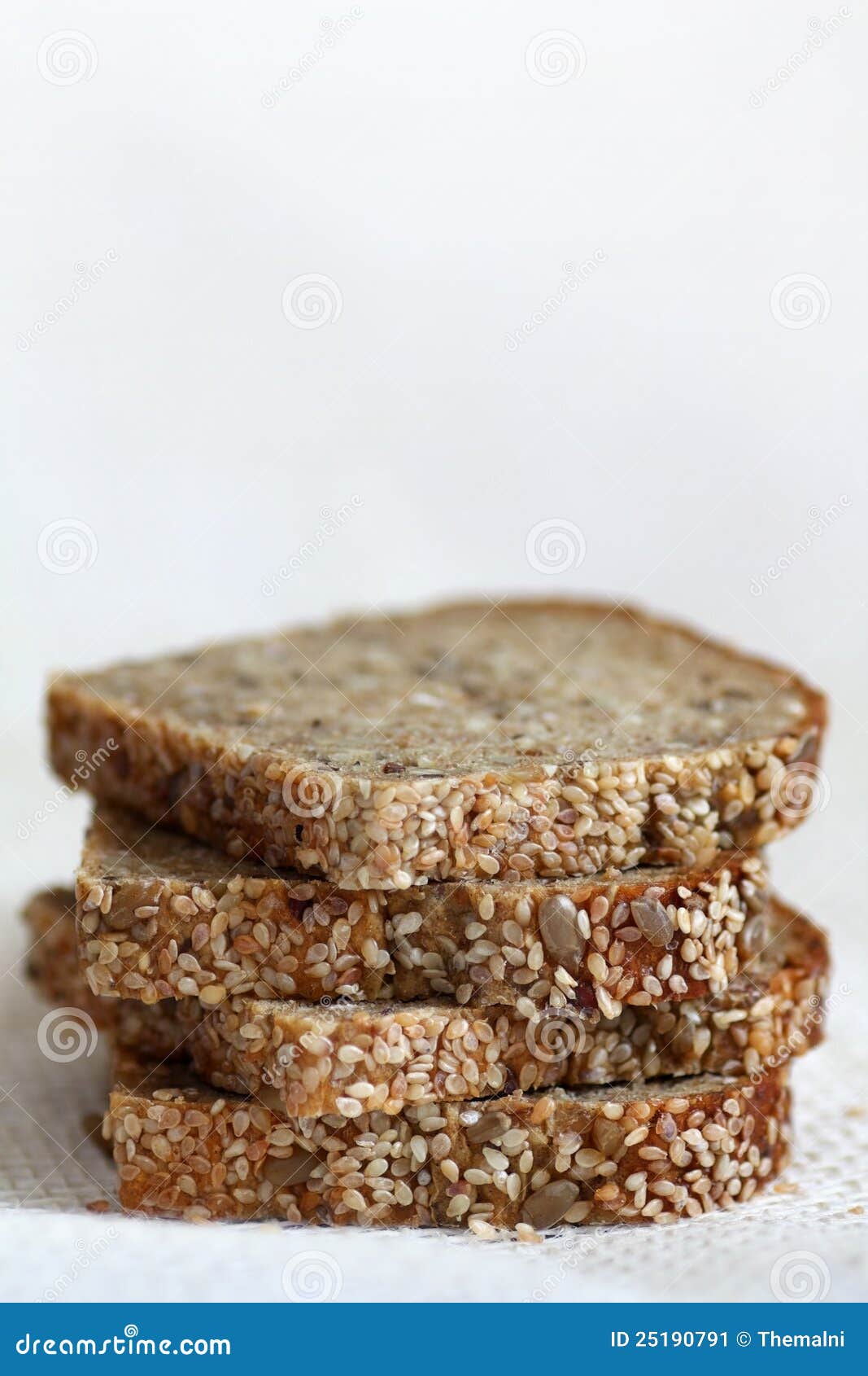 Healthy brown bread stock image. Image of brown, slice 25190791