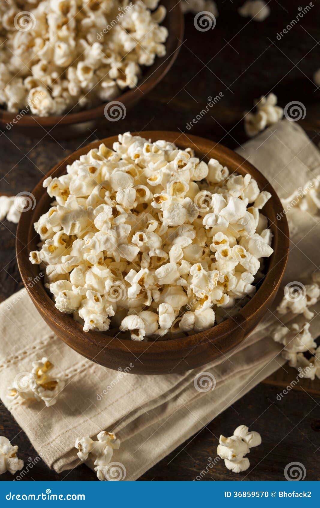 Healthy Buttered Popcorn with Salt Stock Photo Image of popcorn