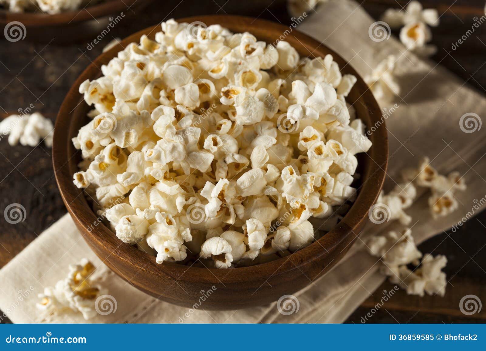 Healthy Buttered Popcorn with Salt Stock Image Image of kernel