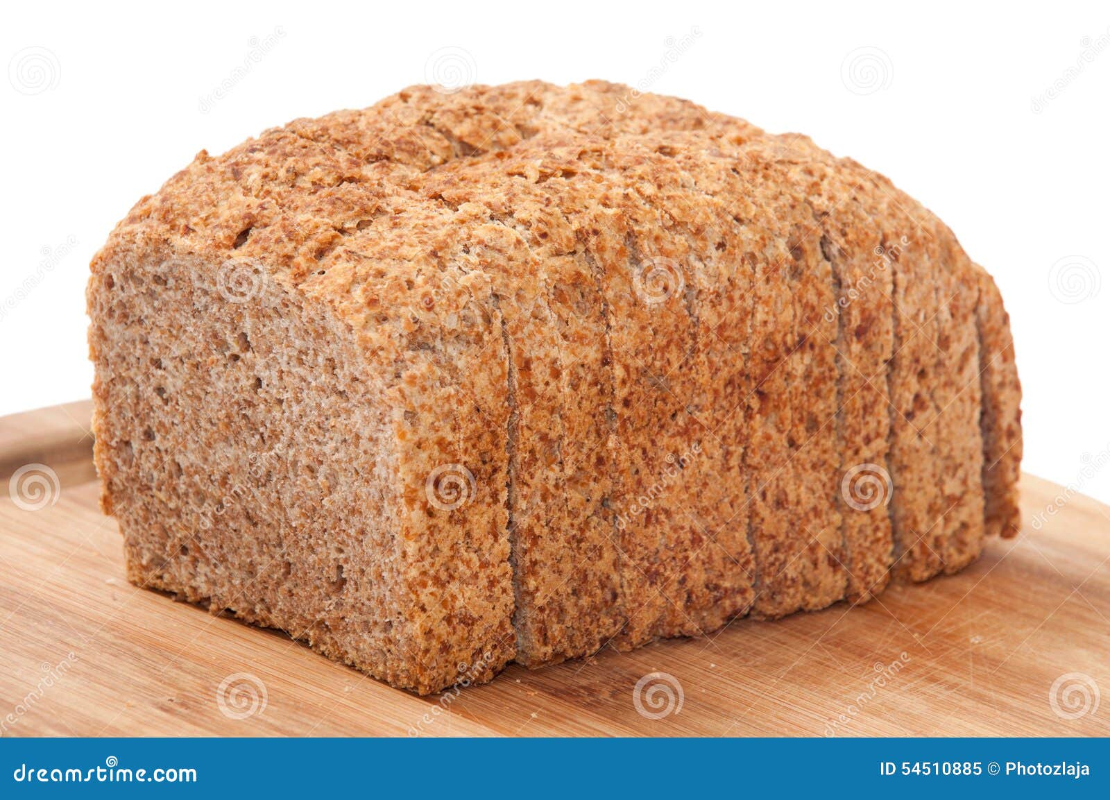 HEALTHY CEREALS BREAD SLICES WOODEN BOARD Stock Image Image of fresh