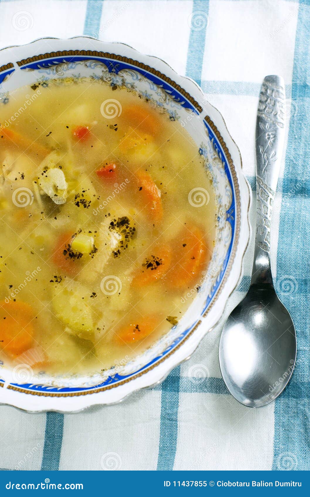 Healthy chicken soup stock image. Image of cooking, kitchen - 11437855