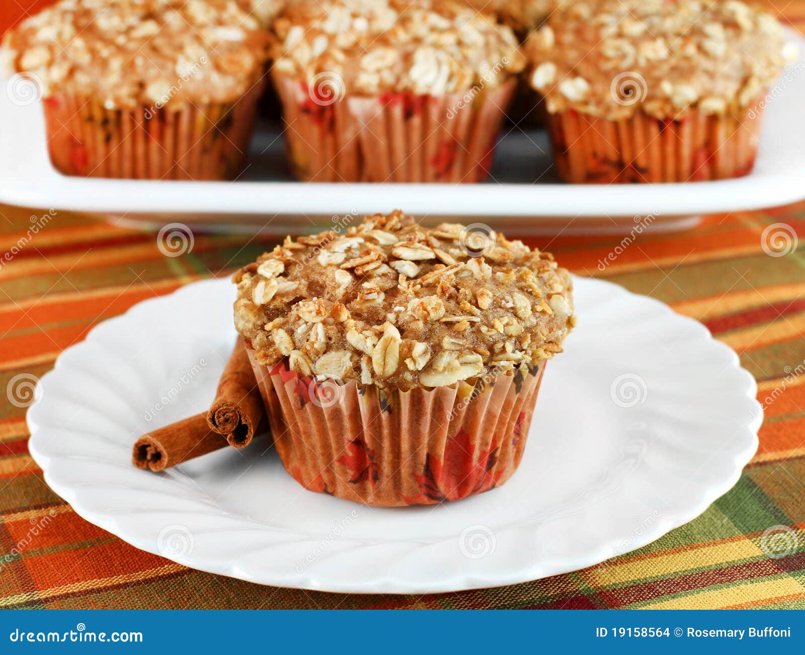 Healthy Cinnamon, Apple and Granola Muffins Stock Photo Image of food