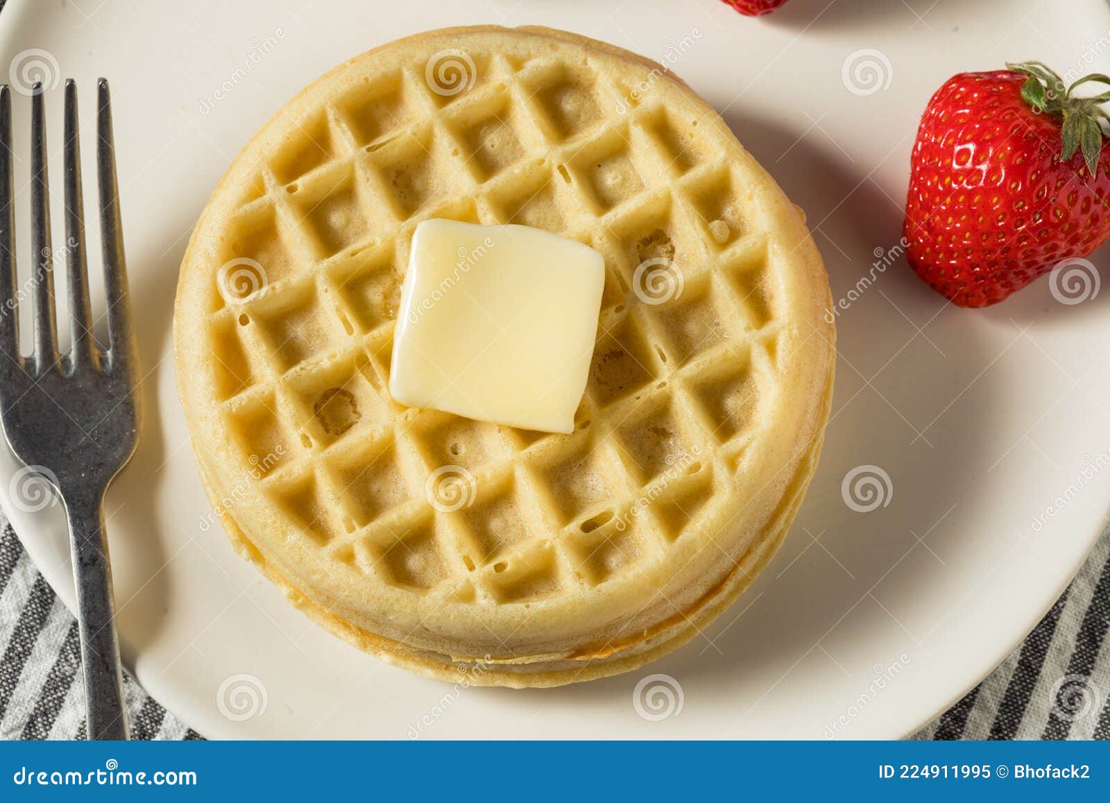 Healthy Cooked Frozen Waffles for Breakfast Stock Image Image of