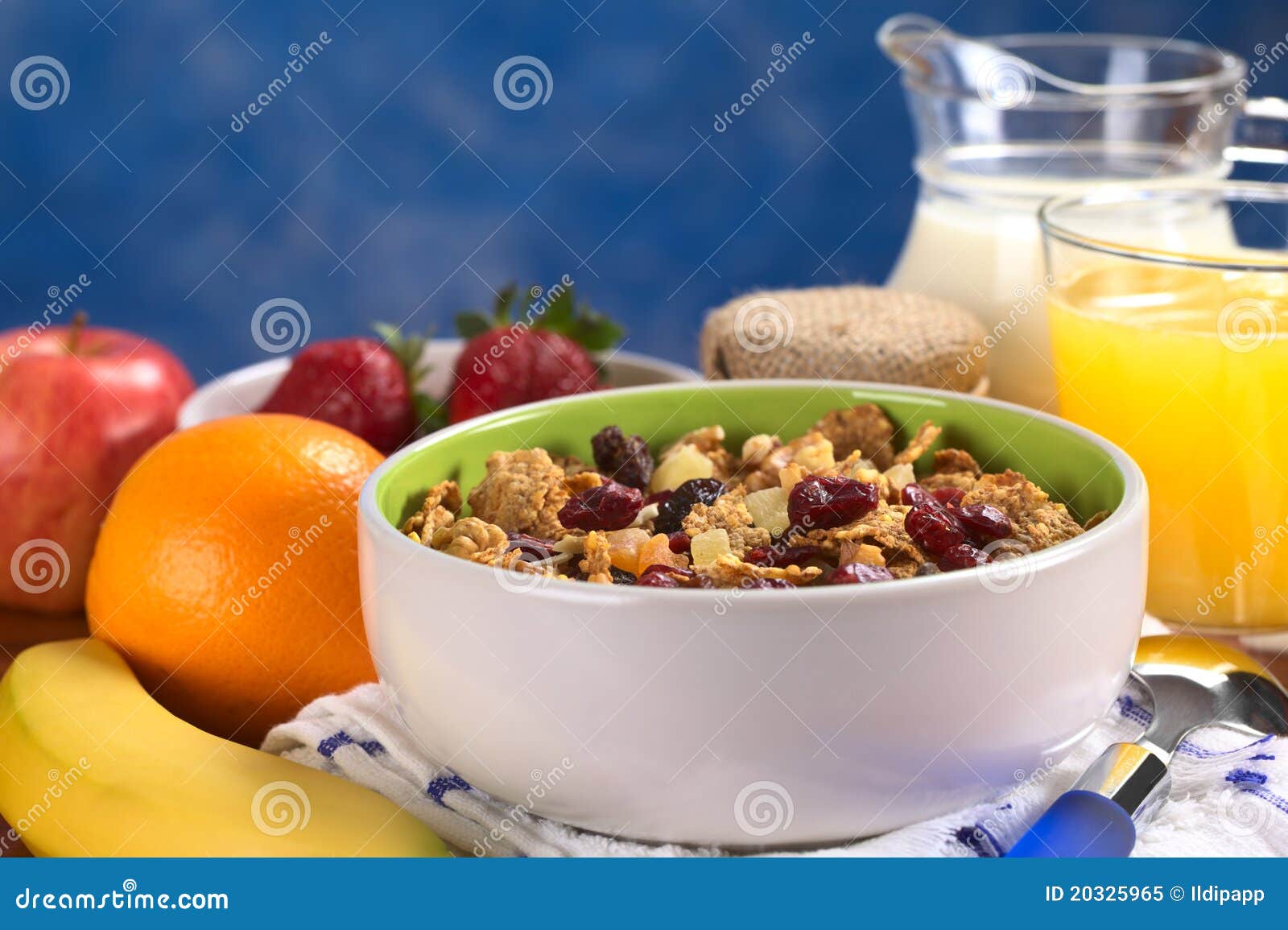 Healthy, Delicious Cereal with Nuts and Dried Frui Stock Image Image of walnut, healthy 20325965