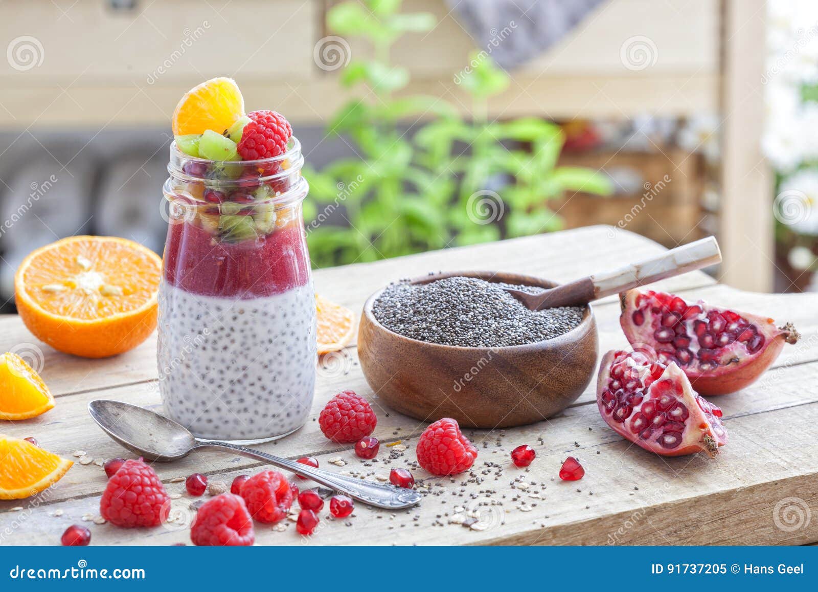 Healthy Dessert with Chia Seeds Stock Image Image of yogurt, glass 91737205