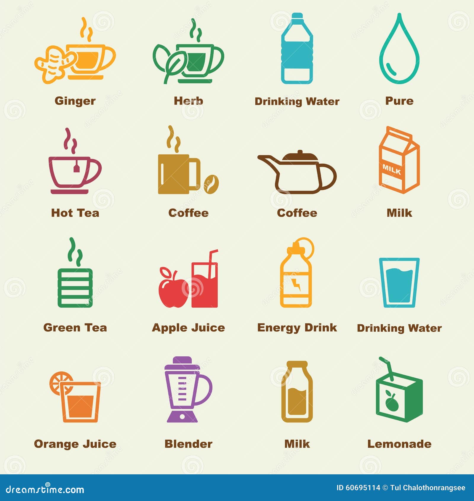 Healthy drink elements stock vector. Illustration of ginger 60695114