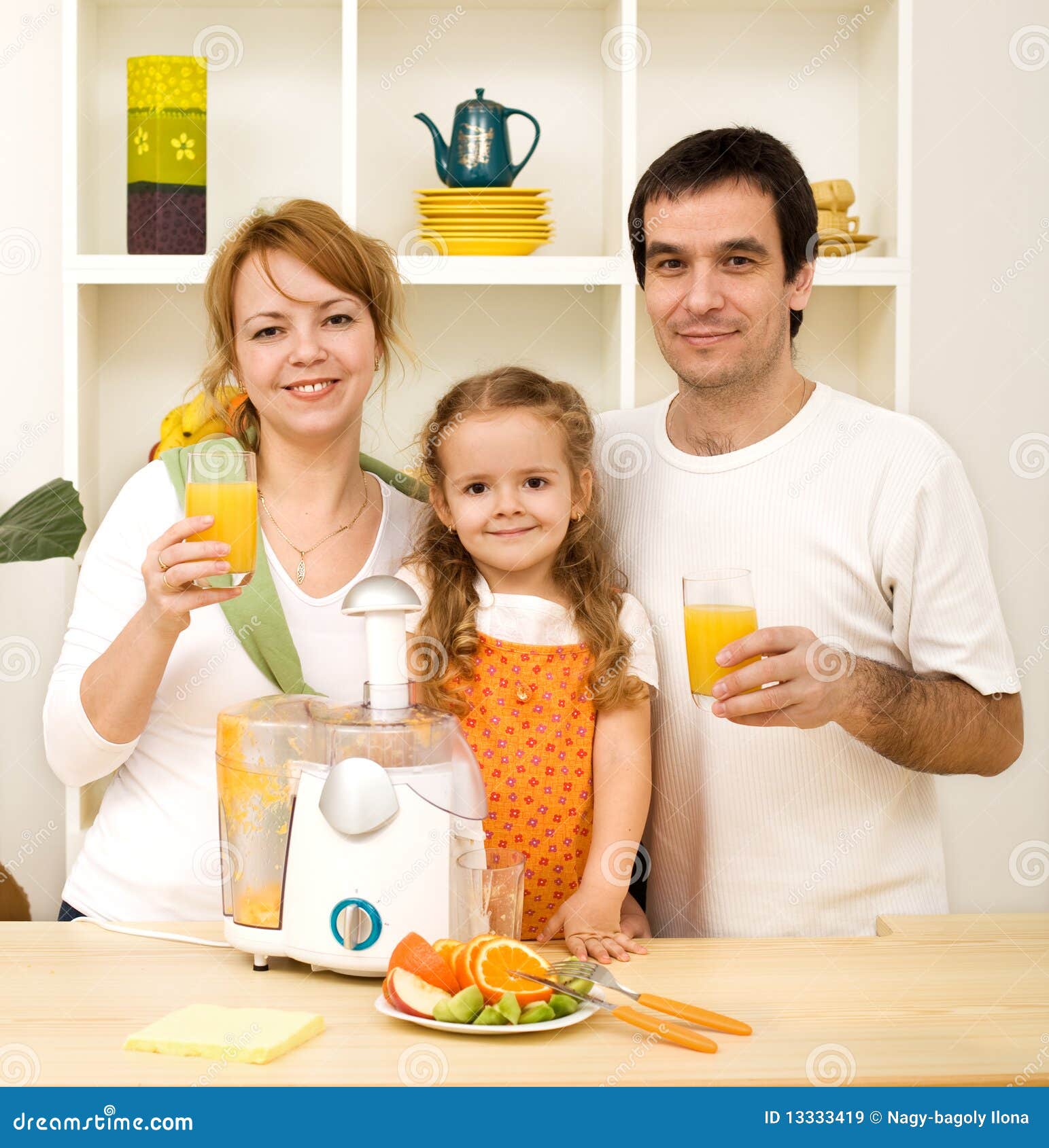 Healthy Family Drinking Juice Royalty Free Stock Images Image 13333419