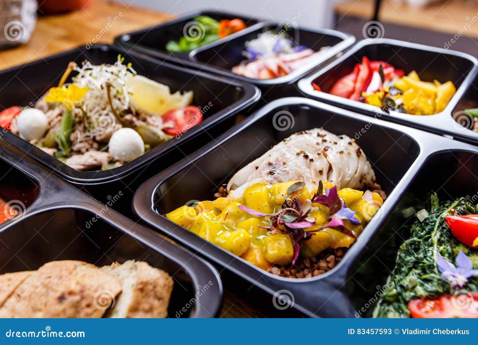 Healthy Food And Diet Concept Restaurant Dish Delivery Take Away Of