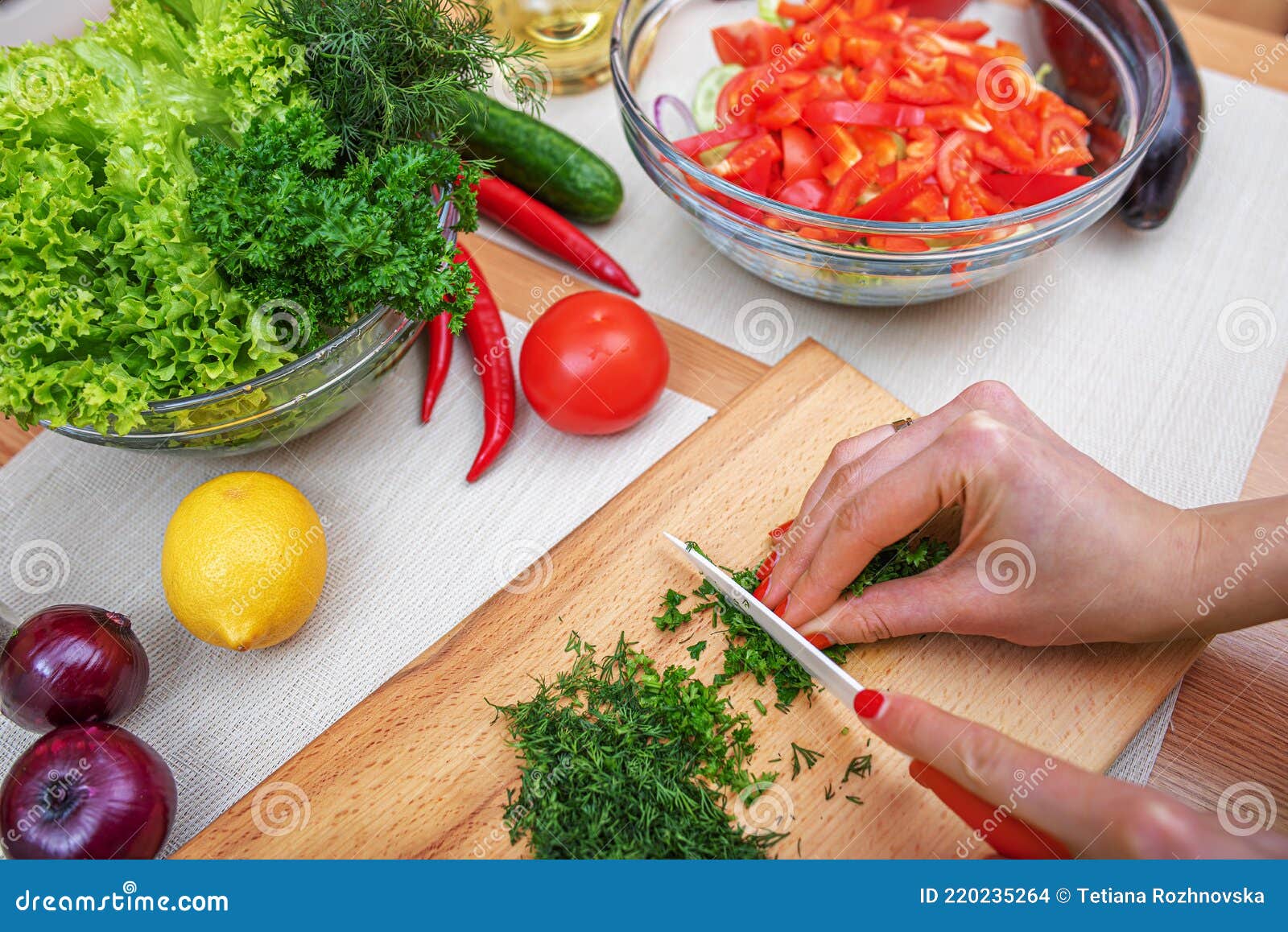 Healthy Food Products on the Table in the Kitchen. Stock Photo Image