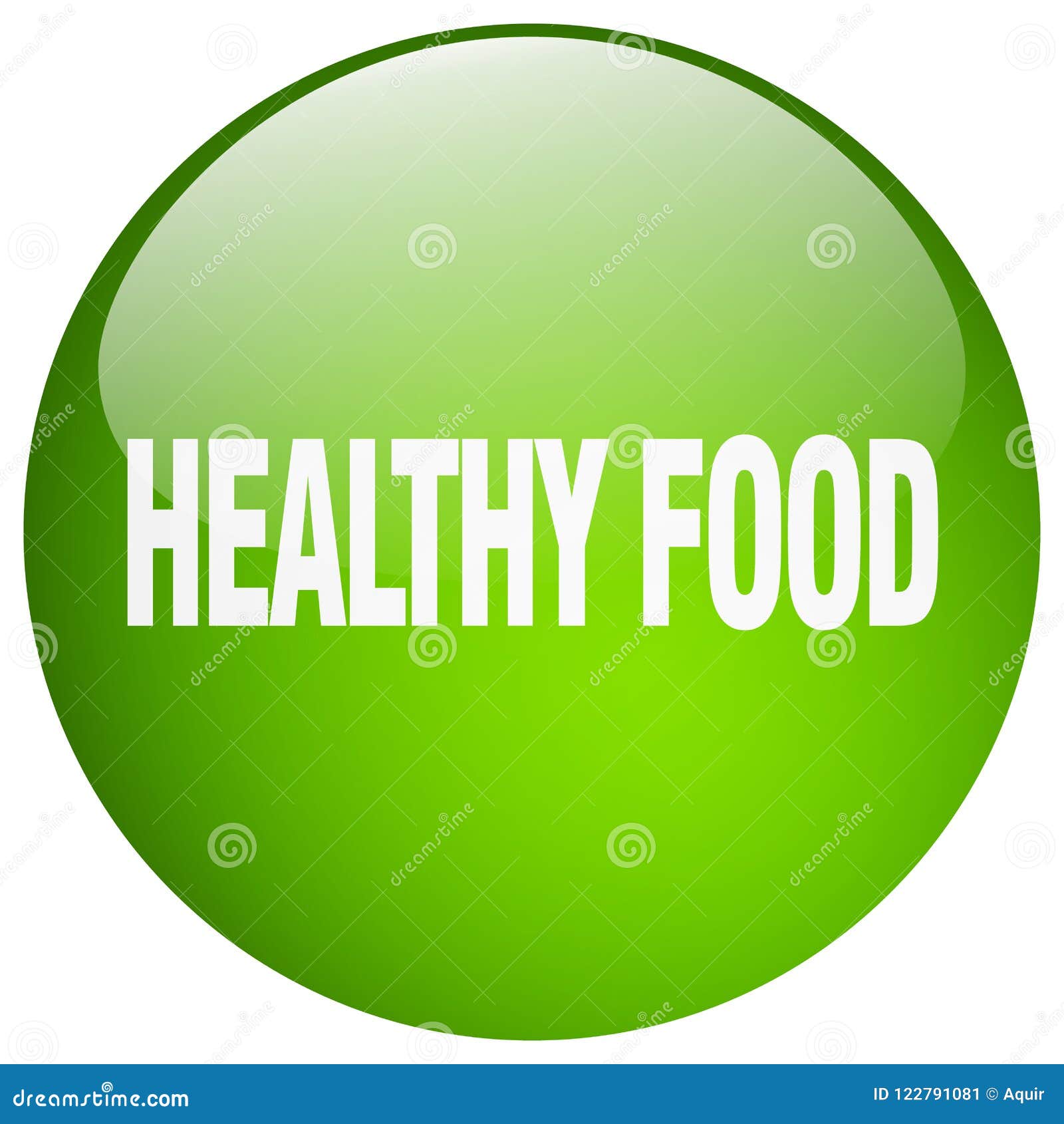 Healthy food button stock vector. Illustration of threedimensional ...