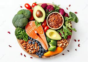 The Healthy Food Selection Includes Many Fresh Ingredients To Promote A The Healthy Food Selection Includes Many Fresh Ingredients To Promote A