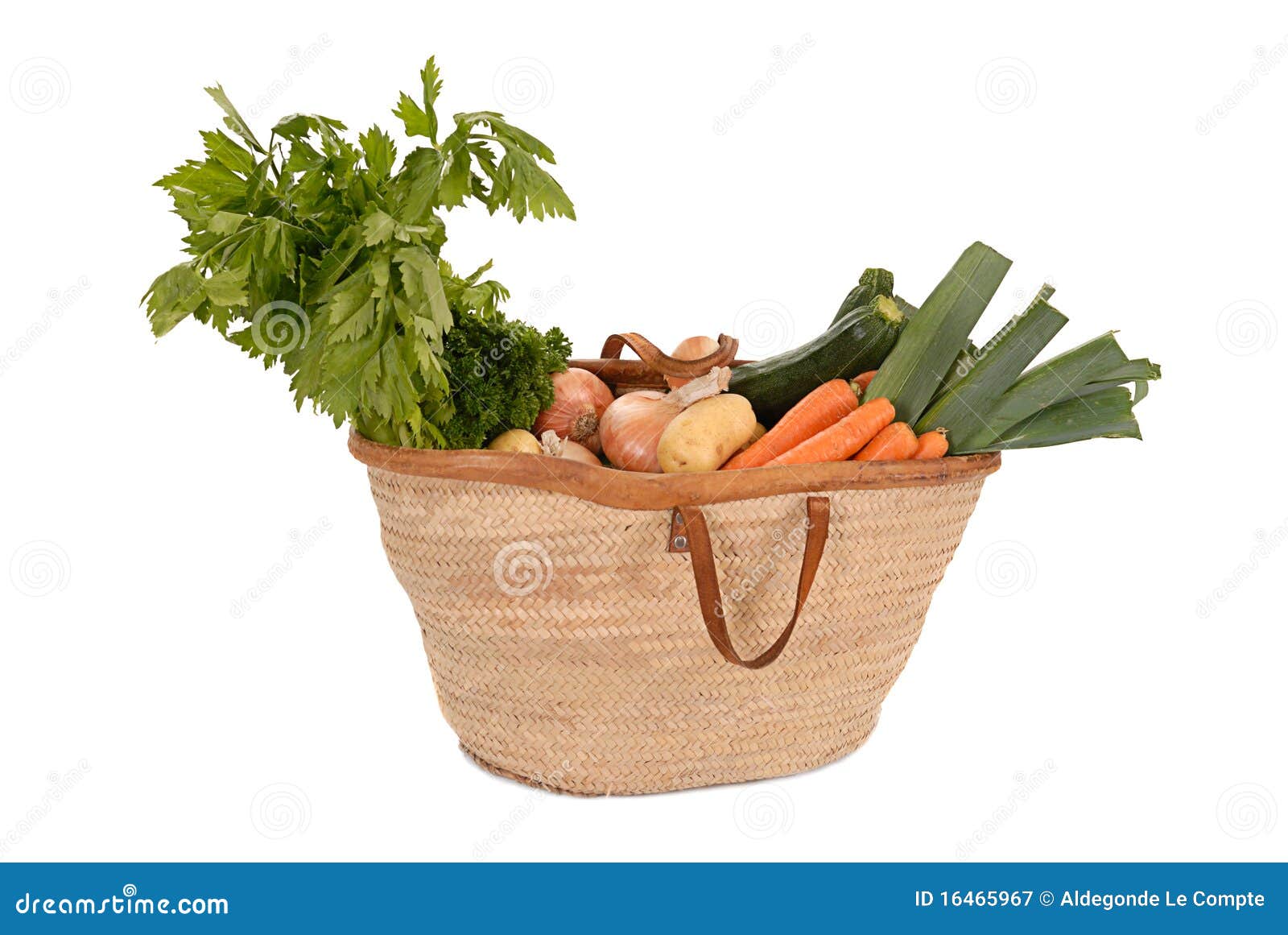 Healthy Food Straw Basket Full of Vegetables Stock Image Image of