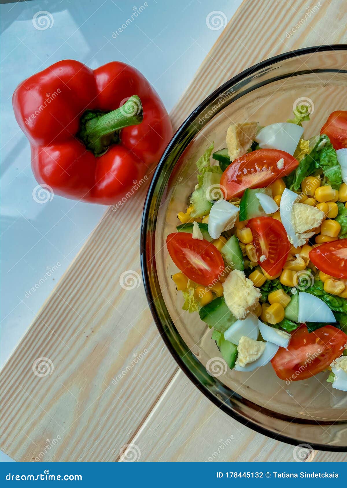 Fresh salad stock photo. Image of salad, fresh, table 178445132