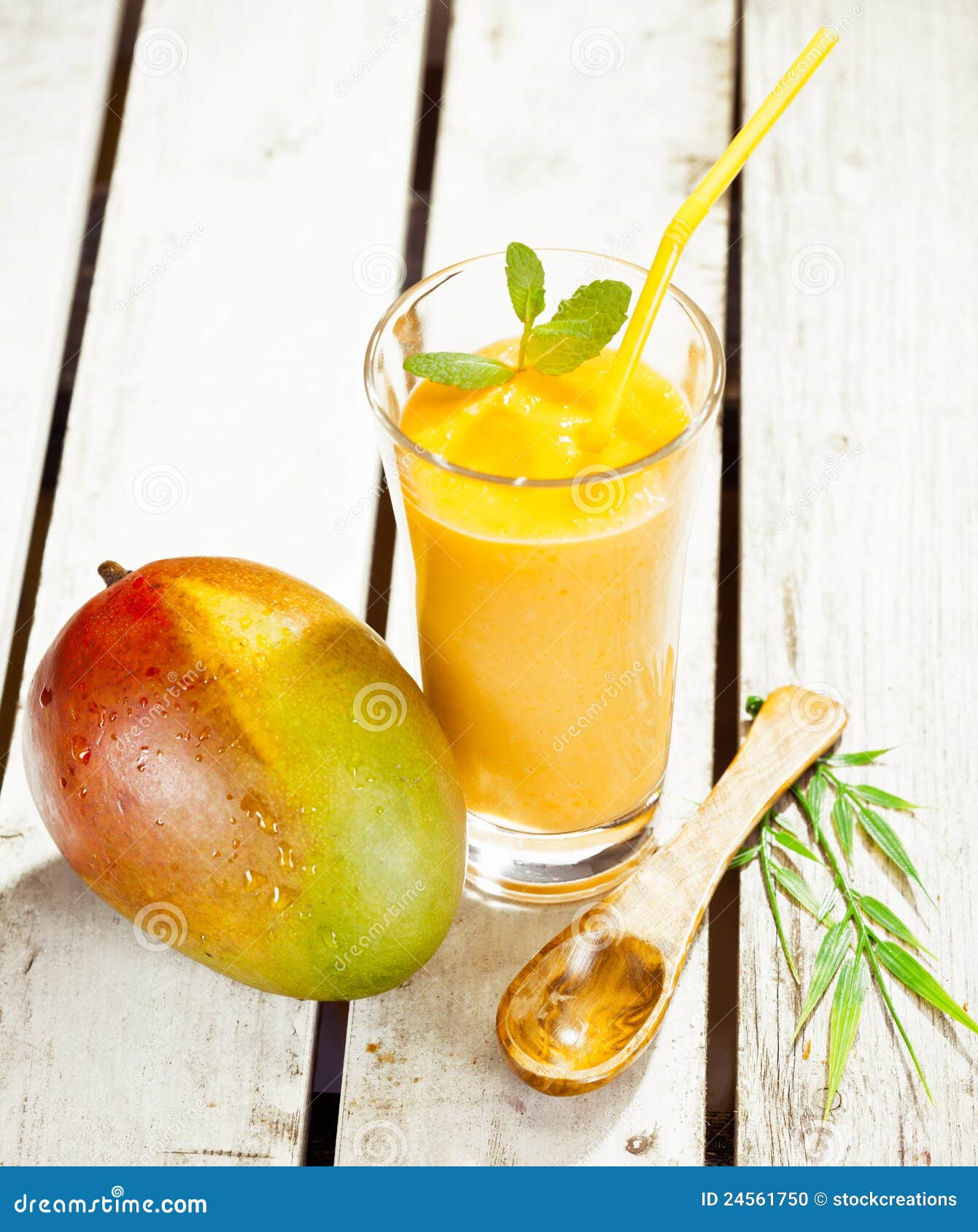 Healthy Fresh Mango Smoothie Stock Photo Image of beverage, fruit 24561750