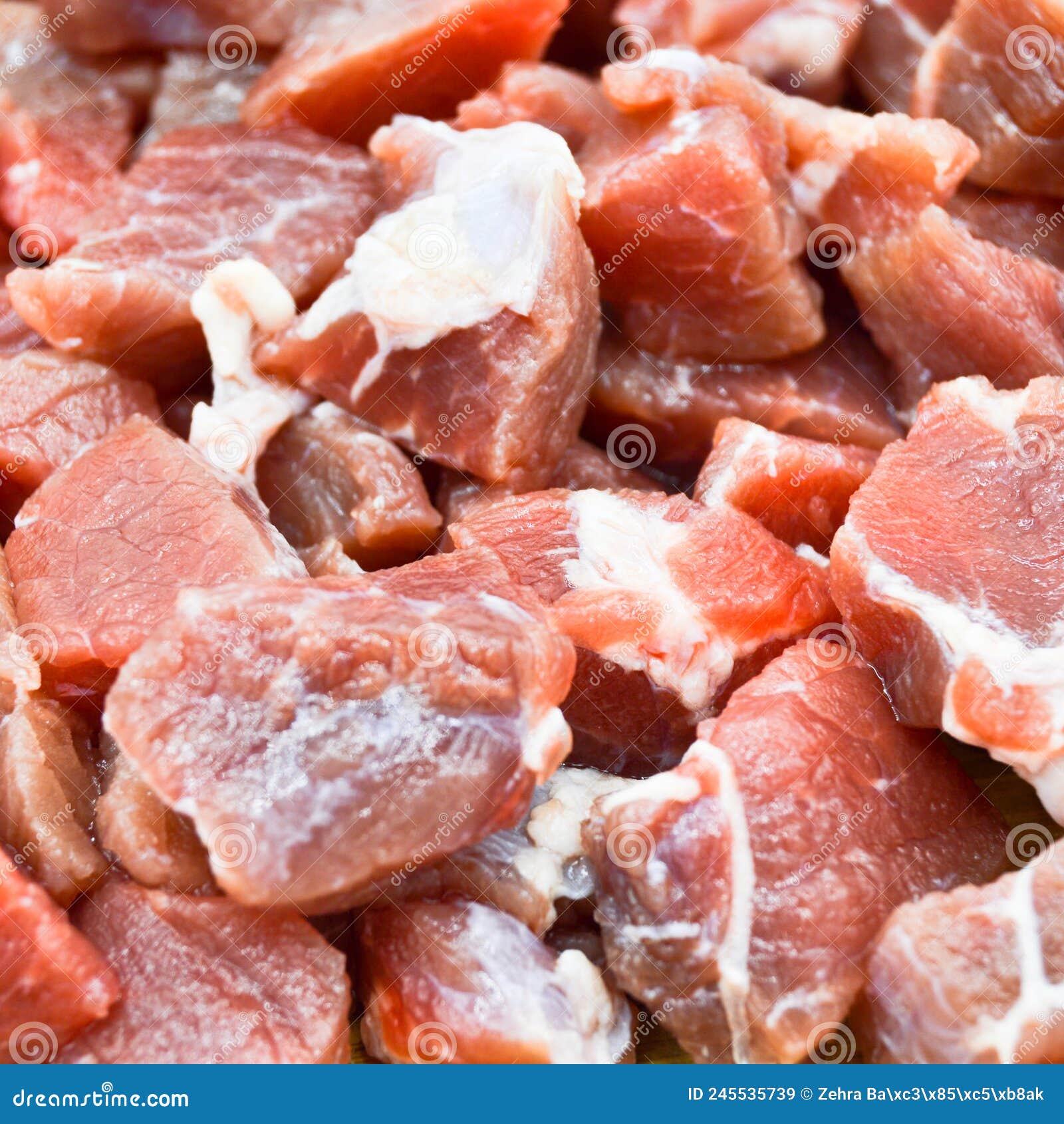 Cut and Chopped Red Raw Beef Stock Image Image of meat, meal 245535739