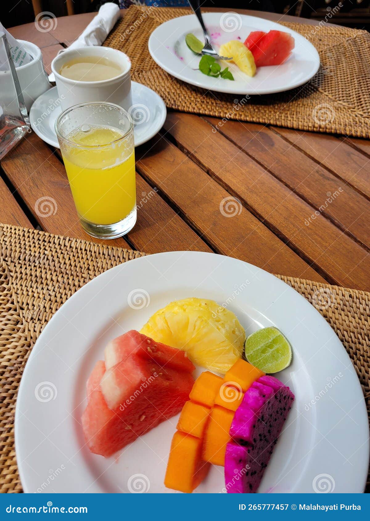 Healthy fruit breakfast stock image. Image of meal, baking 265777457