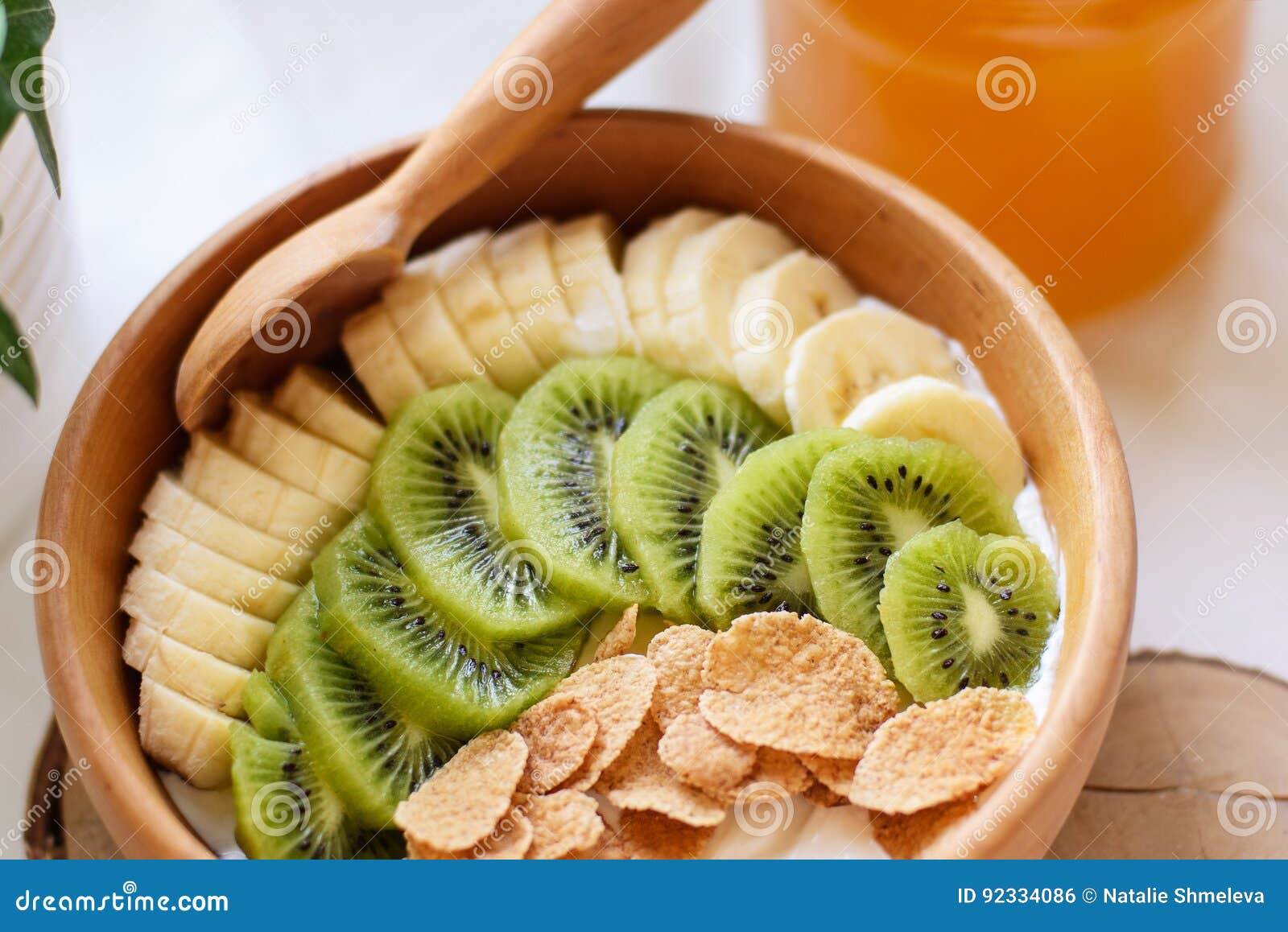 Healthy fruit breakfast stock photo. Image of morning 92334086