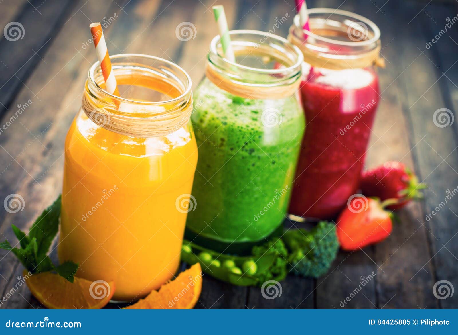 Healthy Fruit and Vegetable Smoothies Stock Image Image of fresh