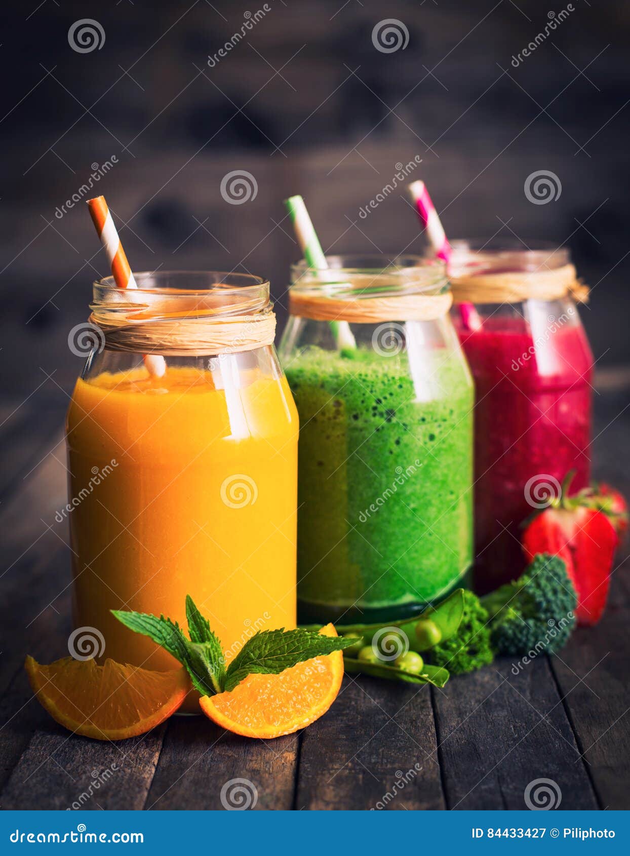 Healthy Fruit and Vegetable Smoothies Stock Image Image of smoothie