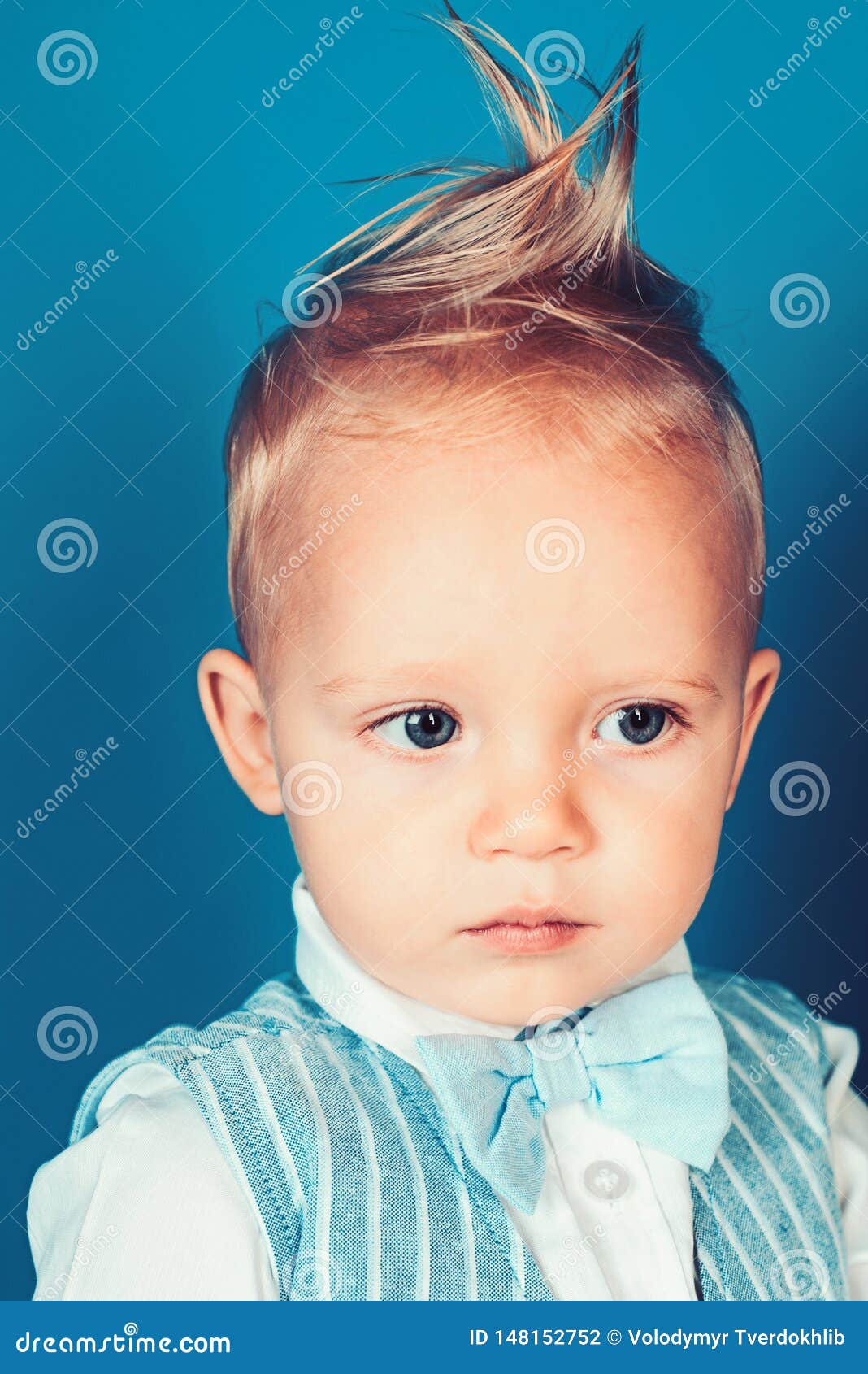 Healthy Hair Care Habits. Small Child with Messy Top Haircut. Small Boy  with Stylish Haircut Stock Photo - Image of toddler, youngster: 148152752