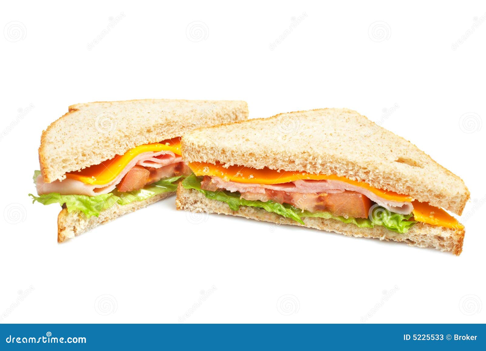 Healthy ham sandwich stock image. Image of calories, healthy 5225533