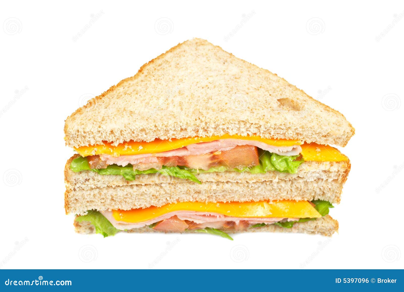 Healthy ham sandwich stock photo. Image of garnish, dinner 5397096